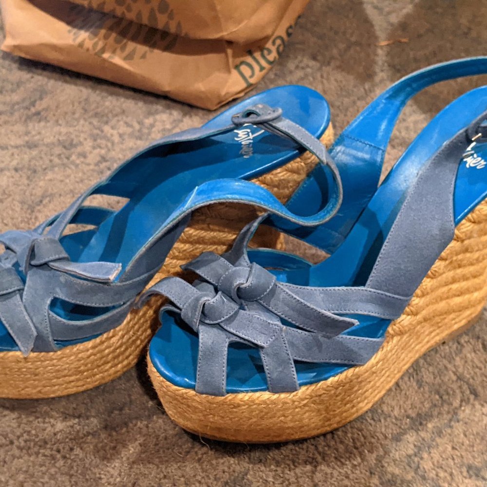 Castaner Blue Wedges